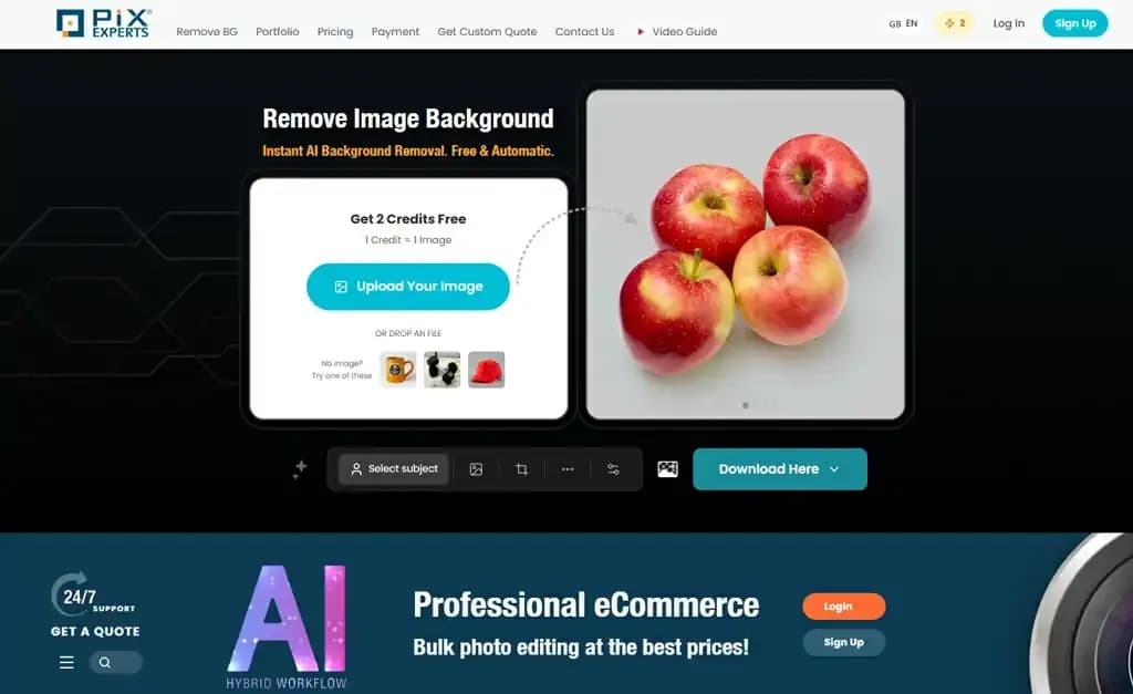 AI Integration for Background Removal Service